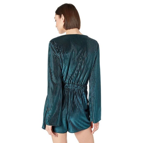 Cupcakes and Cashmere Caden Velvet Ribbed Romper - Picture 4 of 8